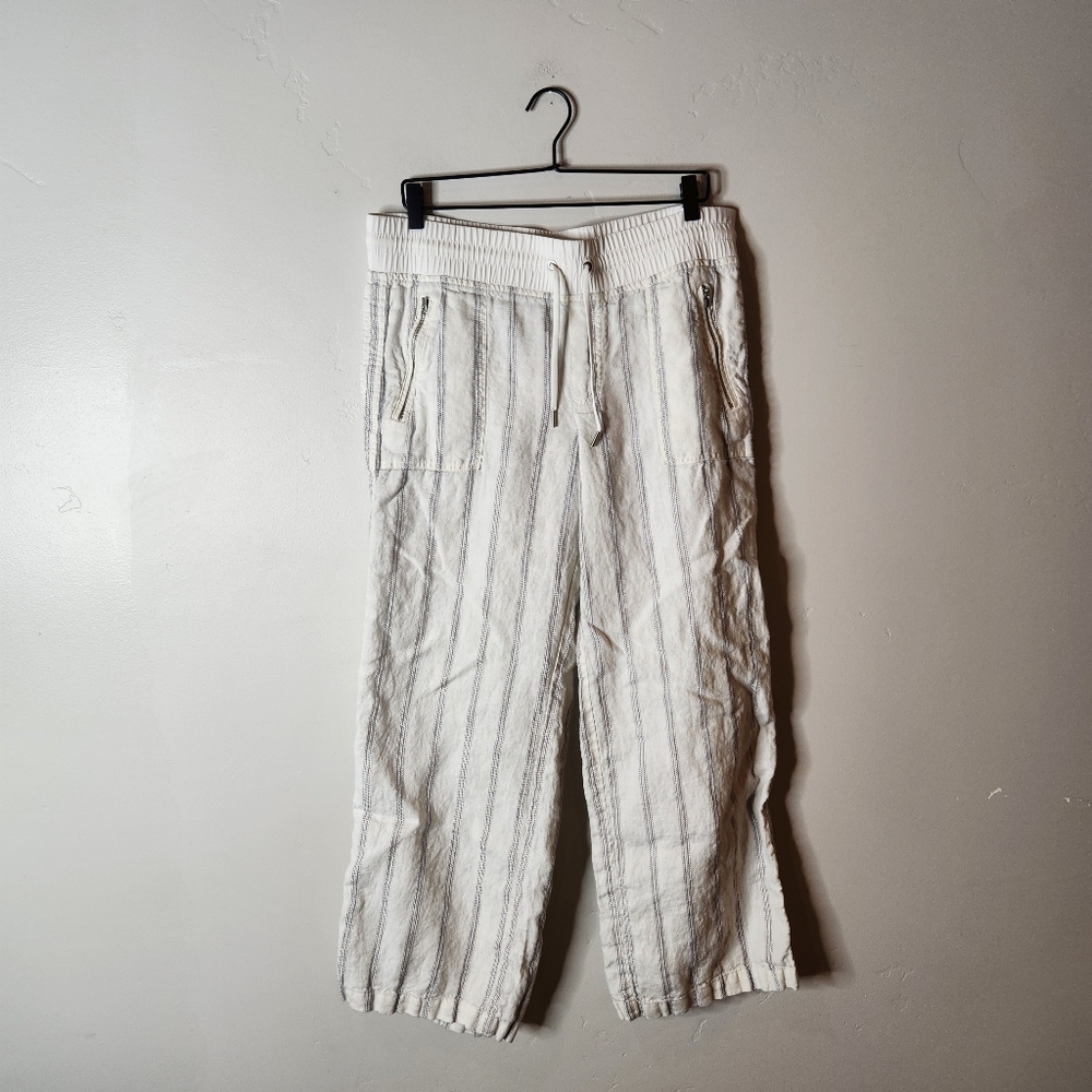 Athleta Cabo Tide Linen Wide Leg Pants Size 14 - Picture 2 of 8